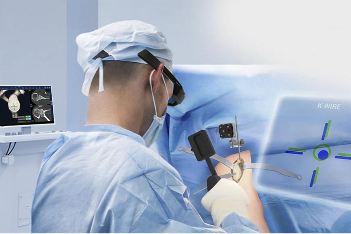 Shoulder operation in progress