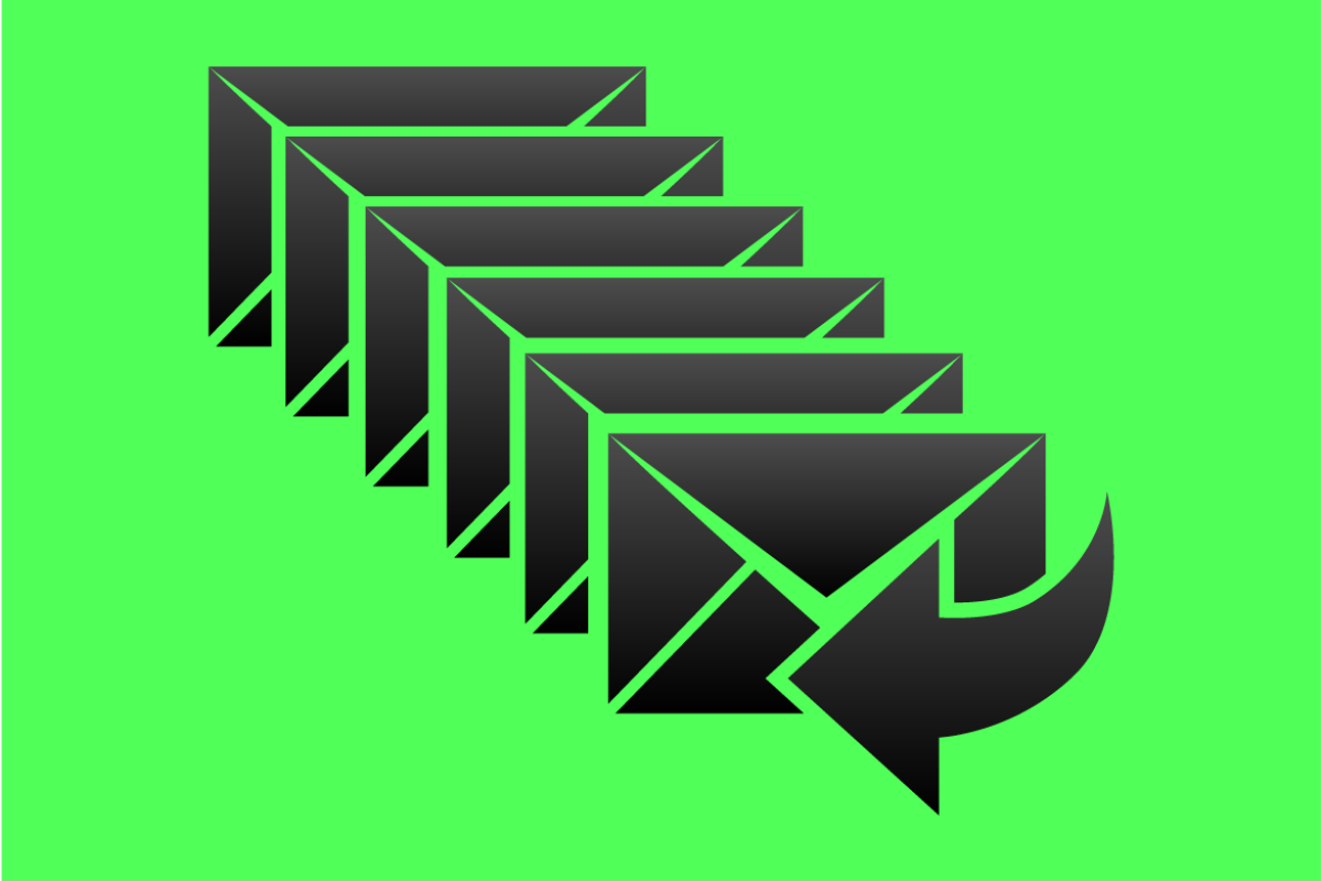Multiple unopened email message icons