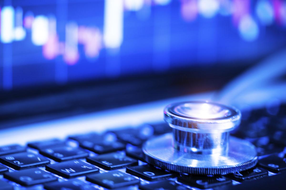 Stethoscope on a keyboard
