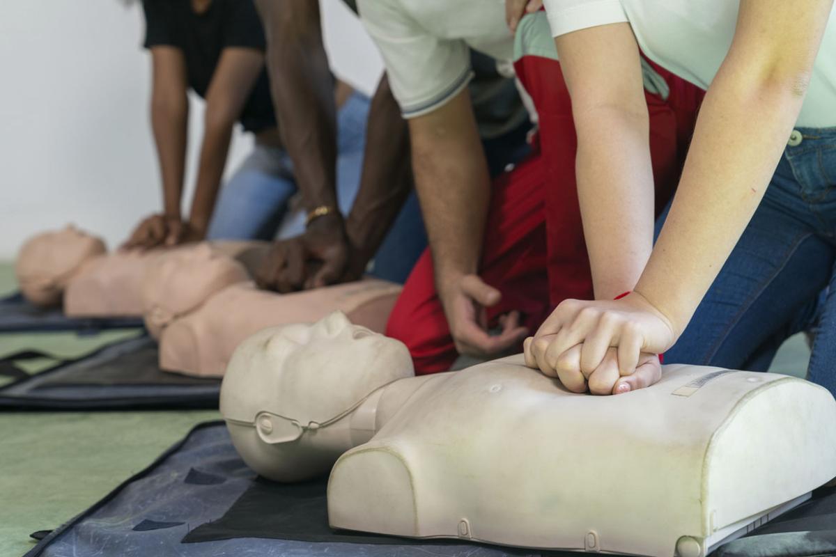 First aid CPR training class