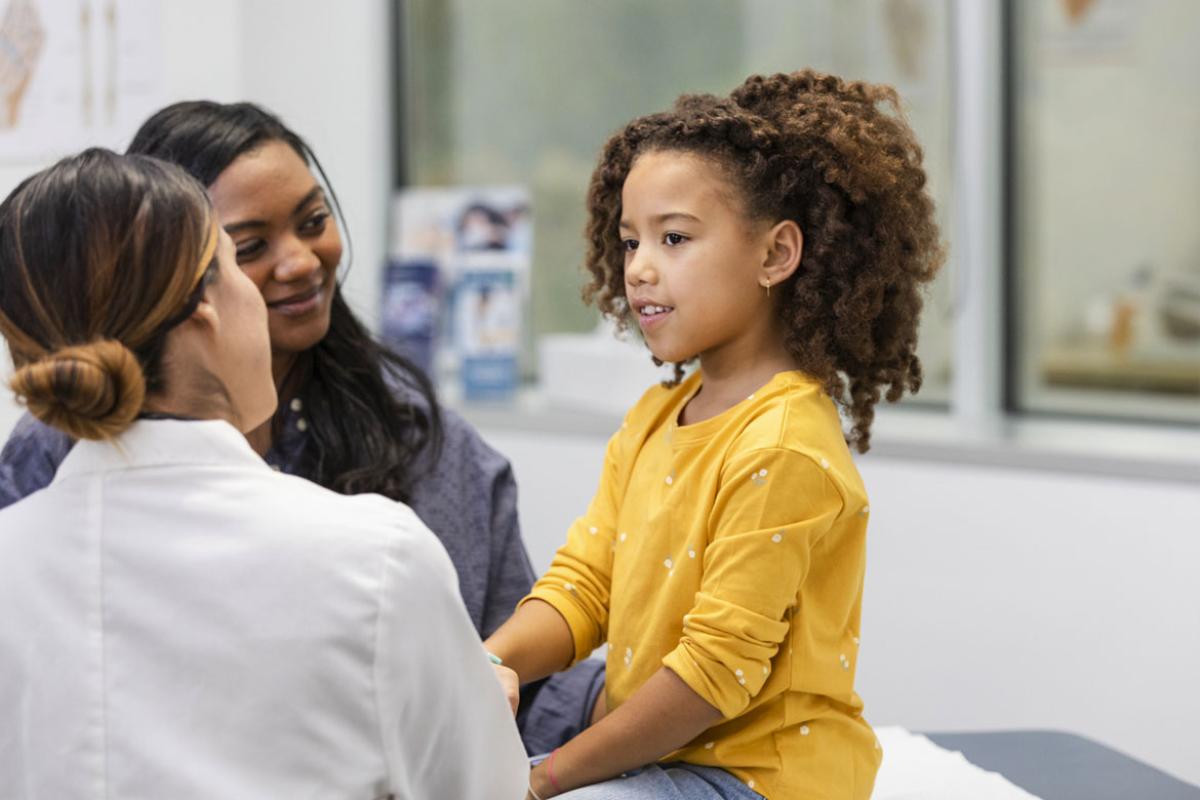 Child and parent at a doctor's appointment