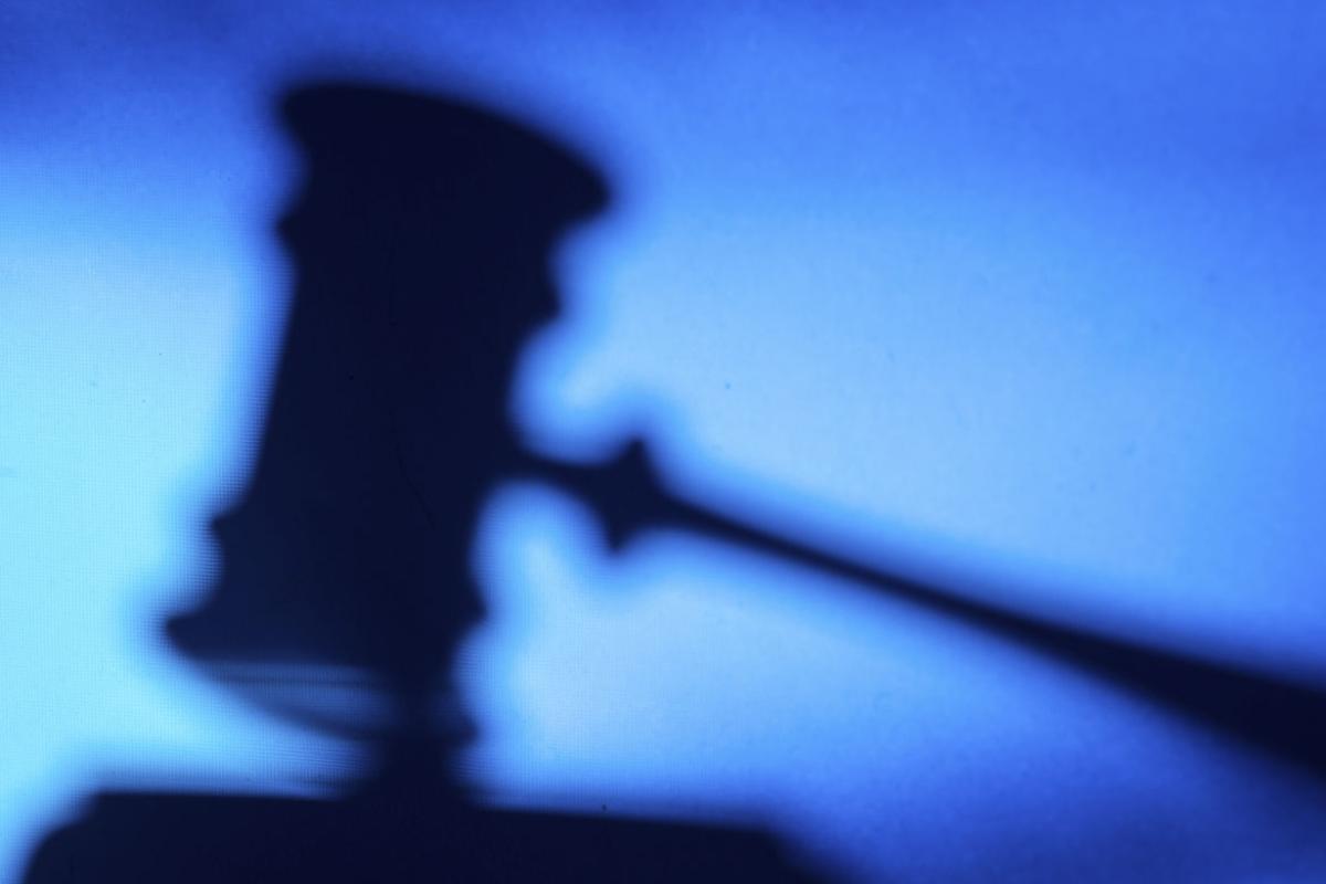 Silhouette of a judge's gavel
