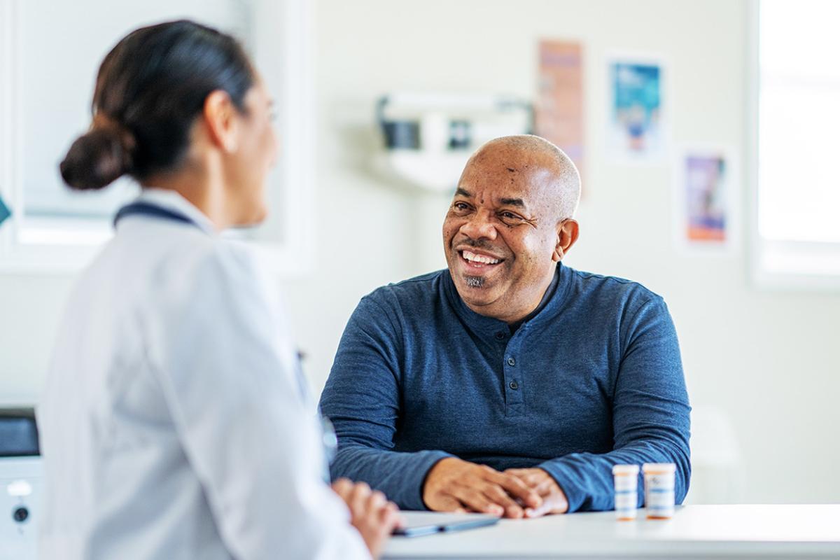 Patient and physician review medications together