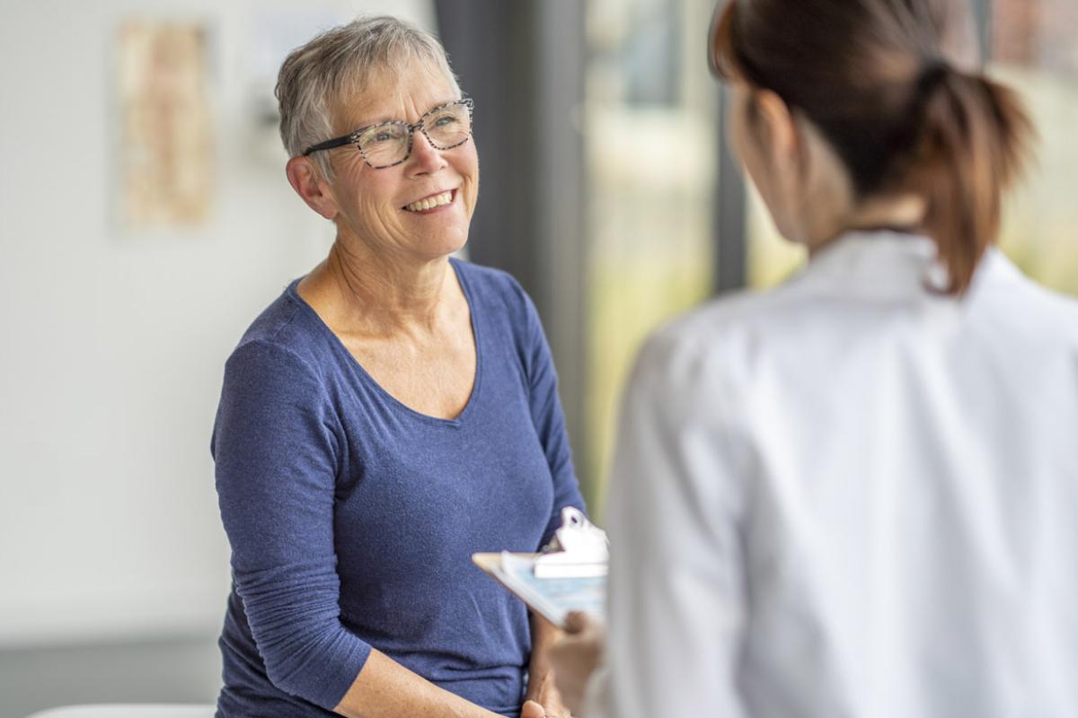 Patient and physician during an appointment