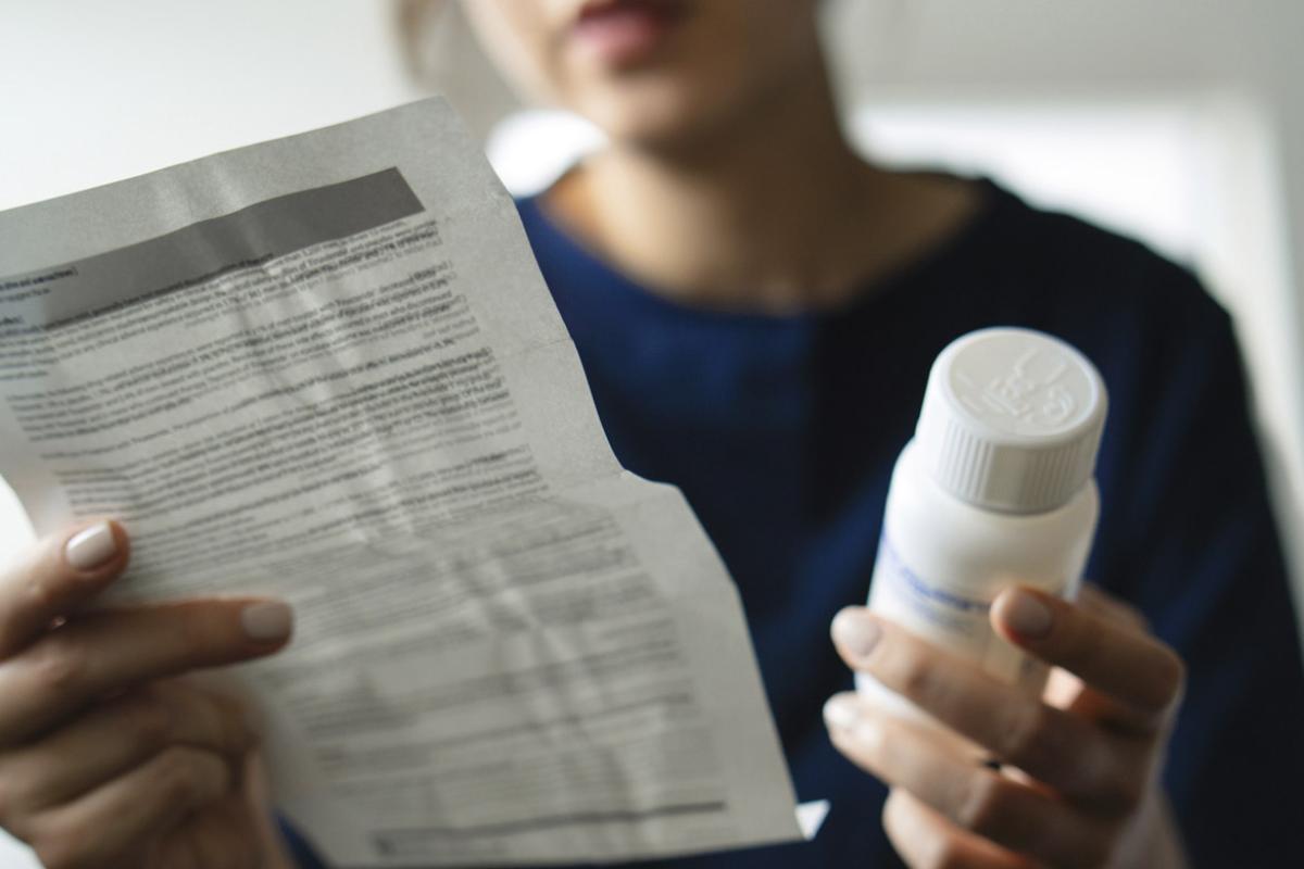 Patient reads a prescription