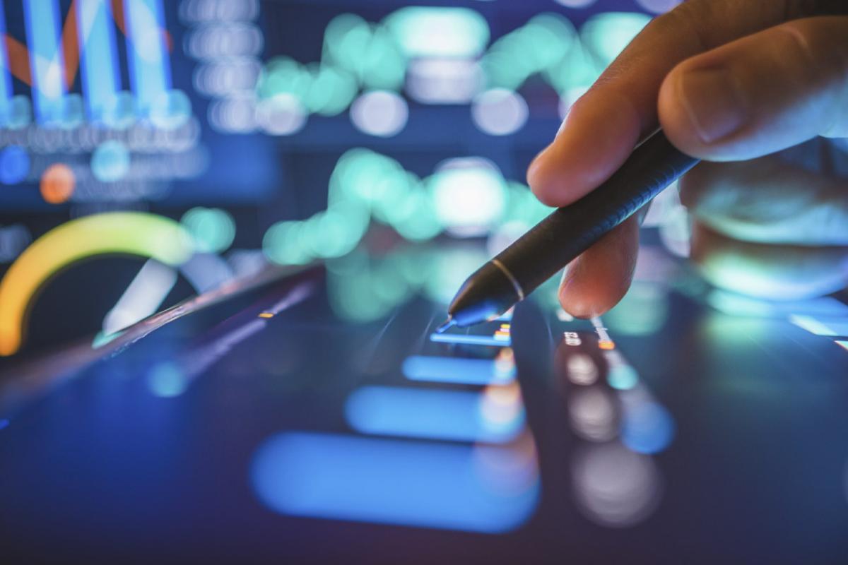 Stylus on a tablet
