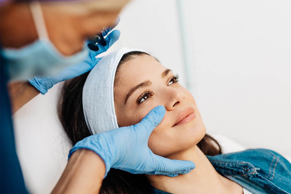 Smiling client at a spa