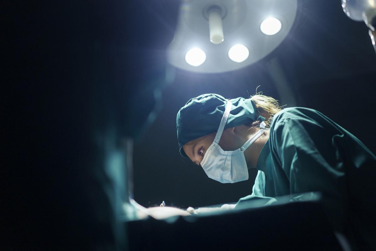 Surgeon in an operation