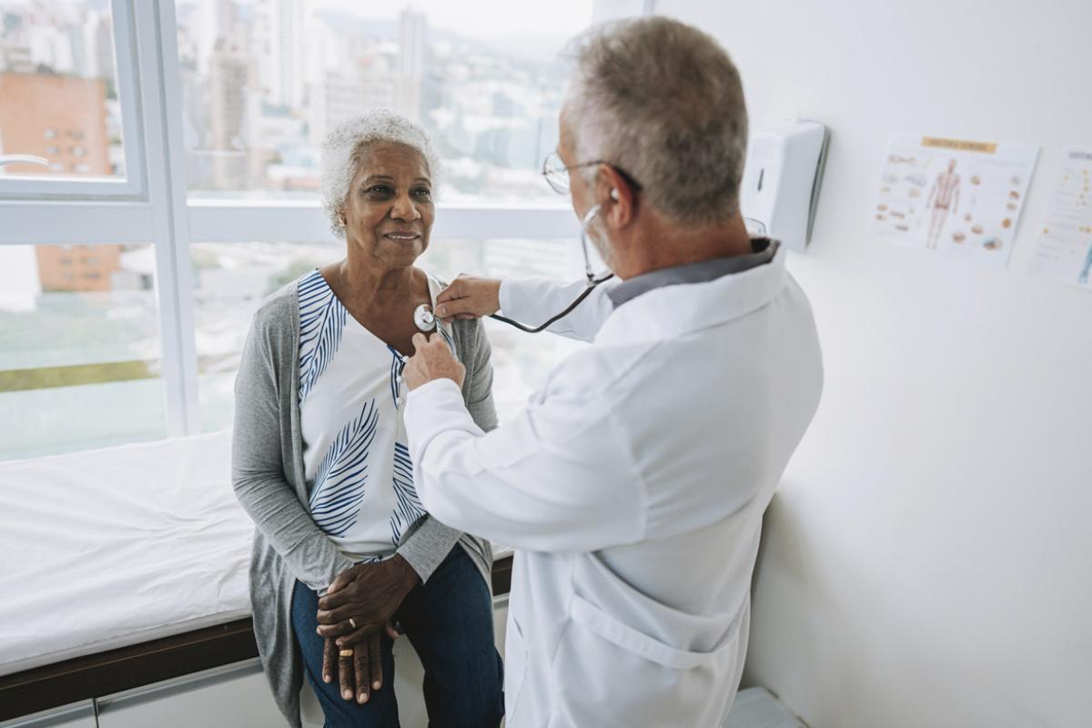 Smiling patient in a doctor's appointment