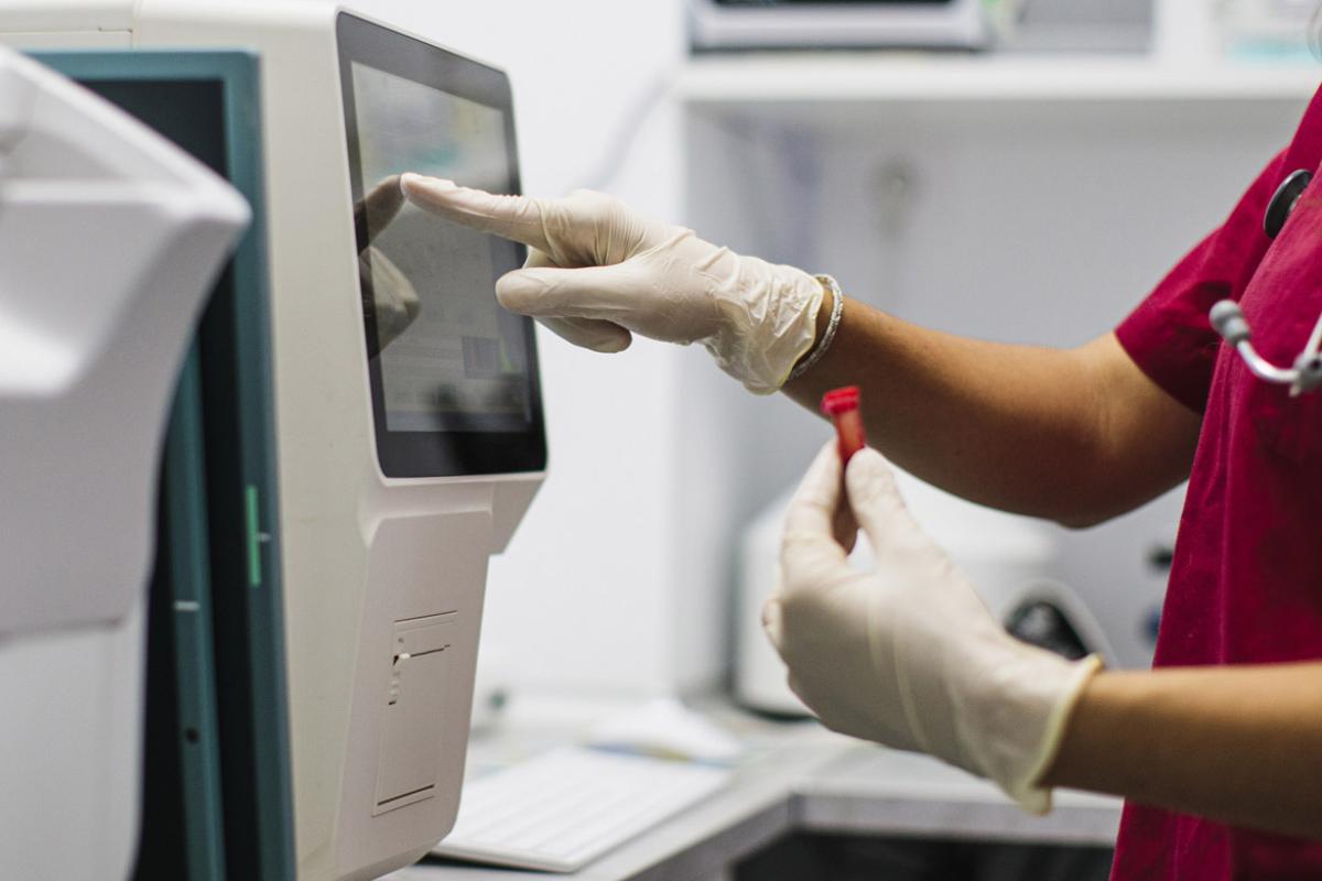 Healthcare worker in a lab