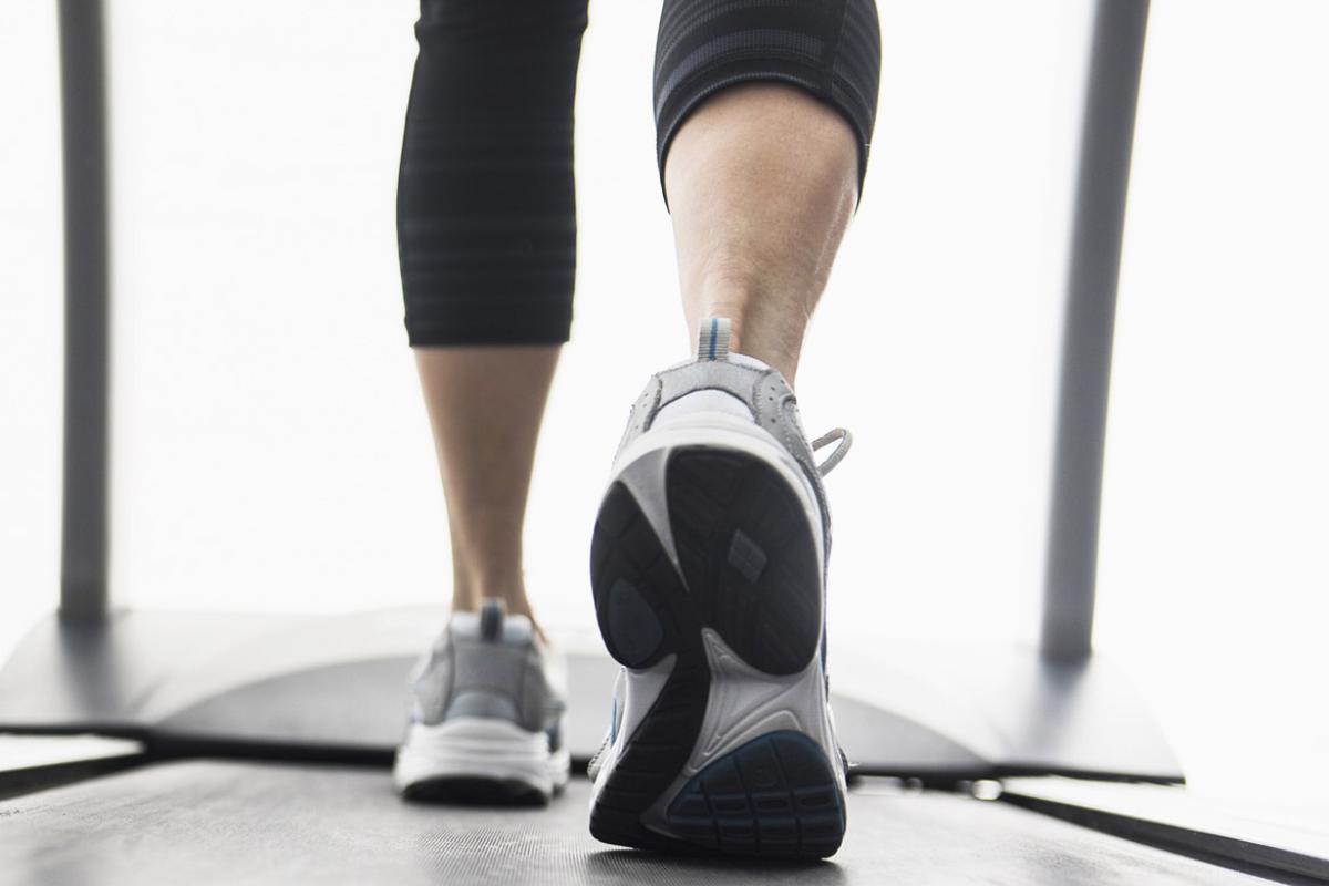 Feet on treadmill