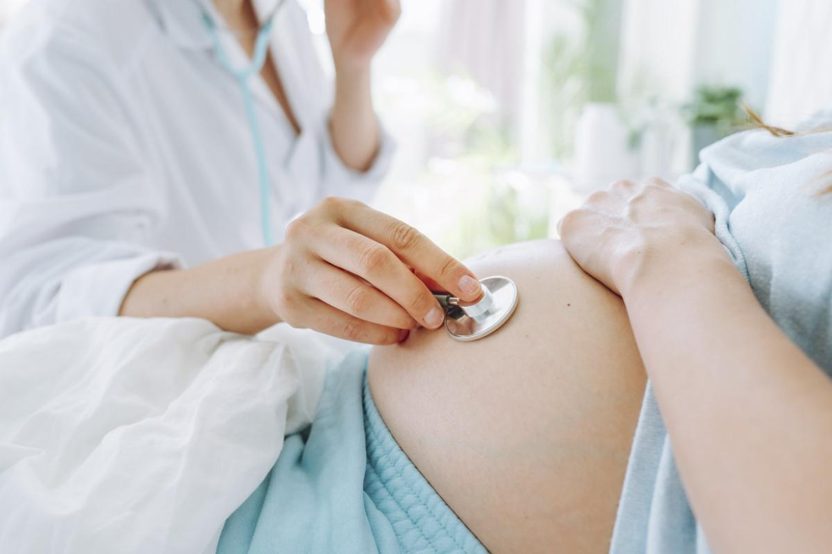 Pregnant patient in appointment