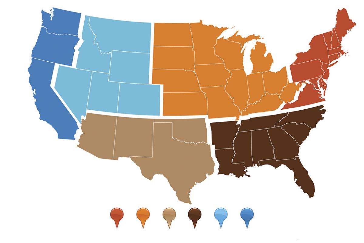 Map of the U.S. 