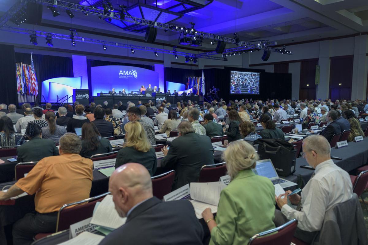 Crowd from large AMA meeting