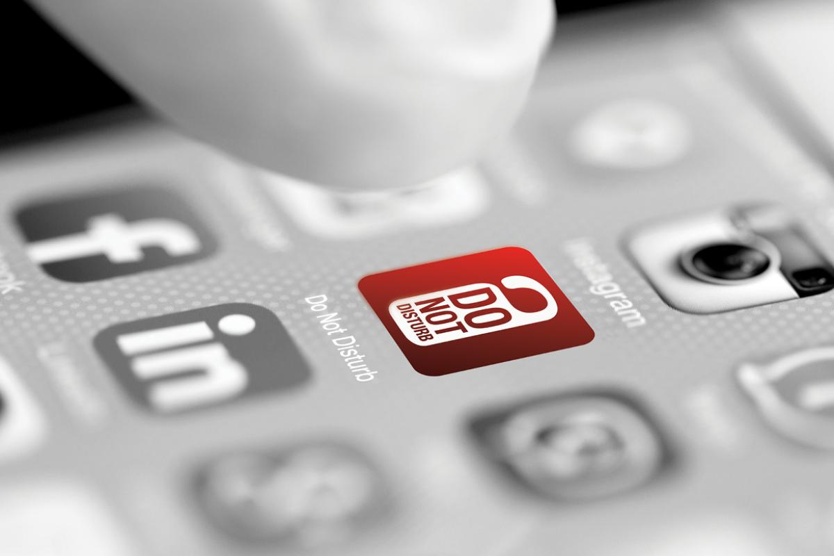 Mobile device with Do Not Disturb button