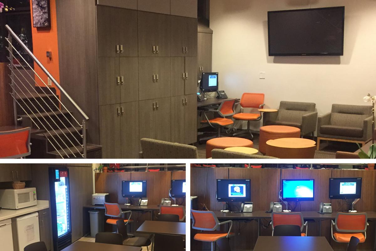 A modern doctors lounge to help combat burnout.