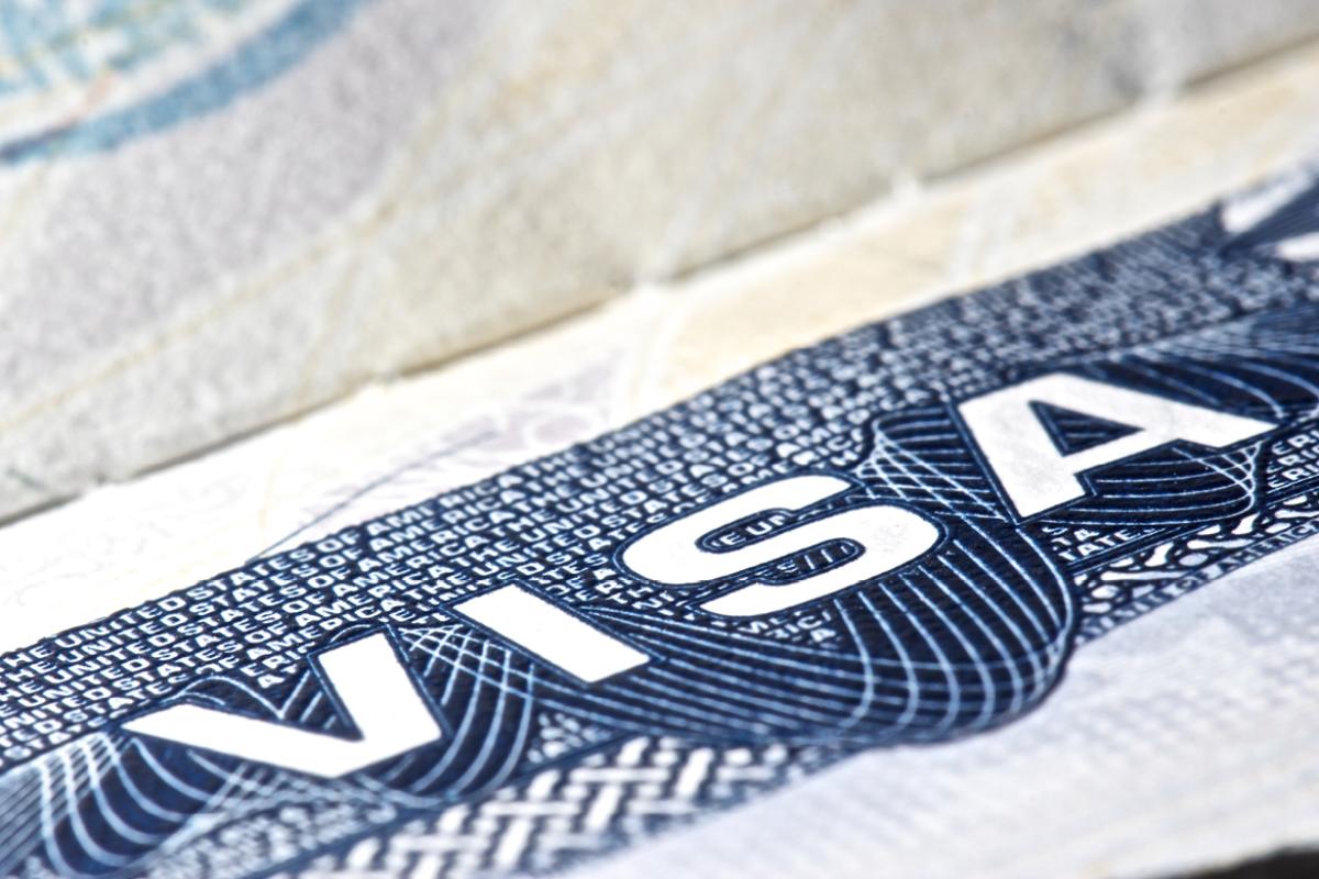 Close-up of a VISA form for underserved communities. 