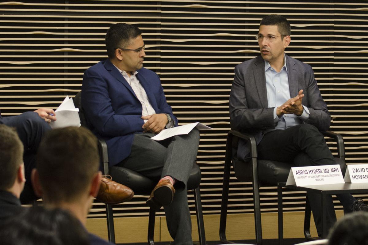 Abbas Hyderi, MD, MPH (left) and David Ernesto Munar.