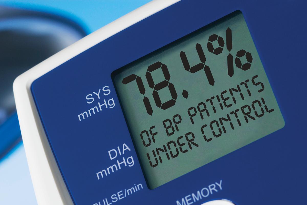 Blood pressure device with custom reading. 