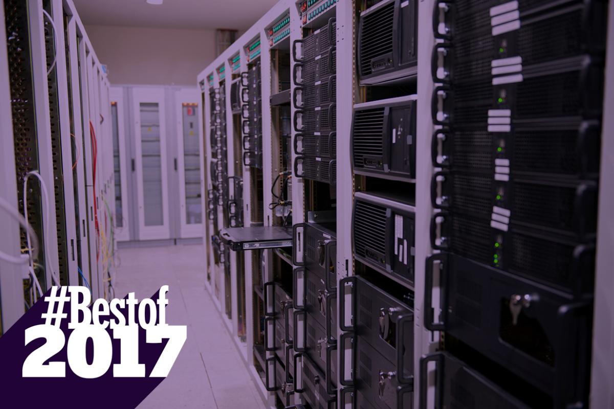 #Best of 2017 Med Ed, several banks of computer servers. 