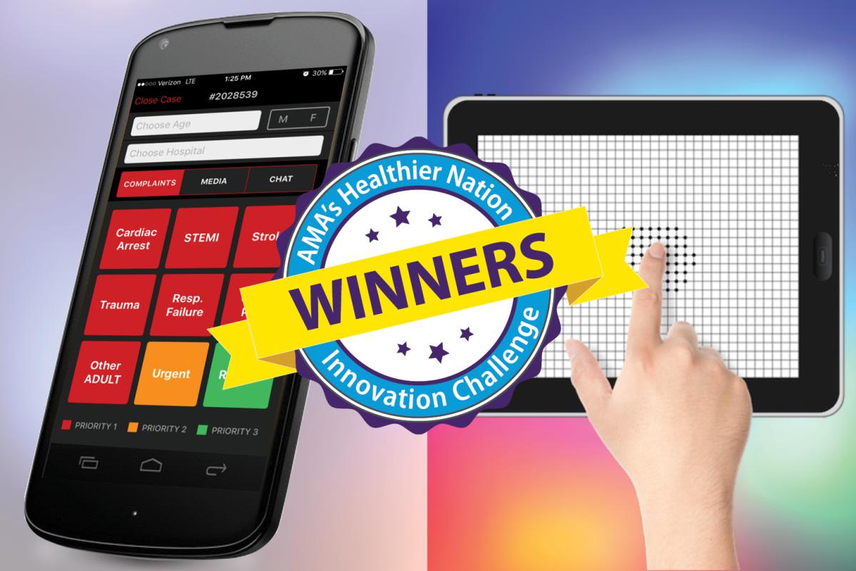 Two winning devices in the AMA Healthier Innovation Challenge.
