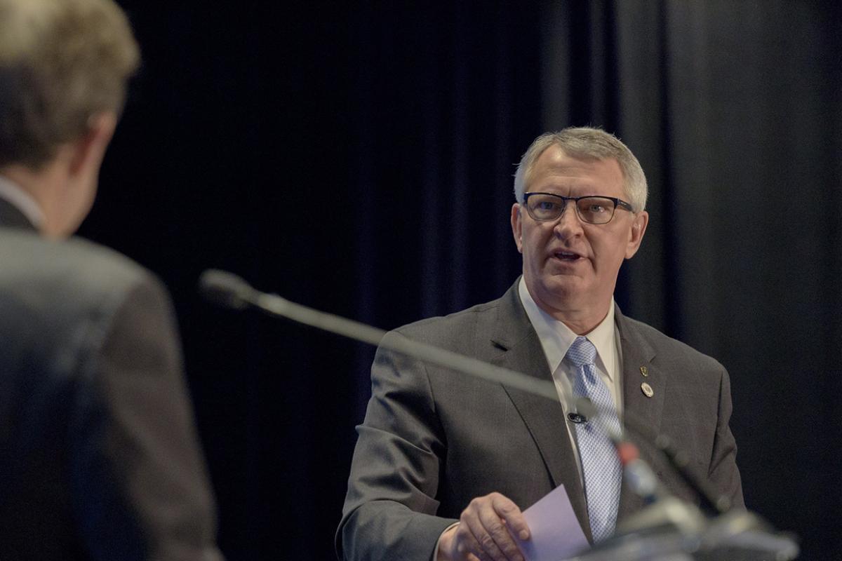 David O. Barbe, MD, MHA speaks in an interview. 