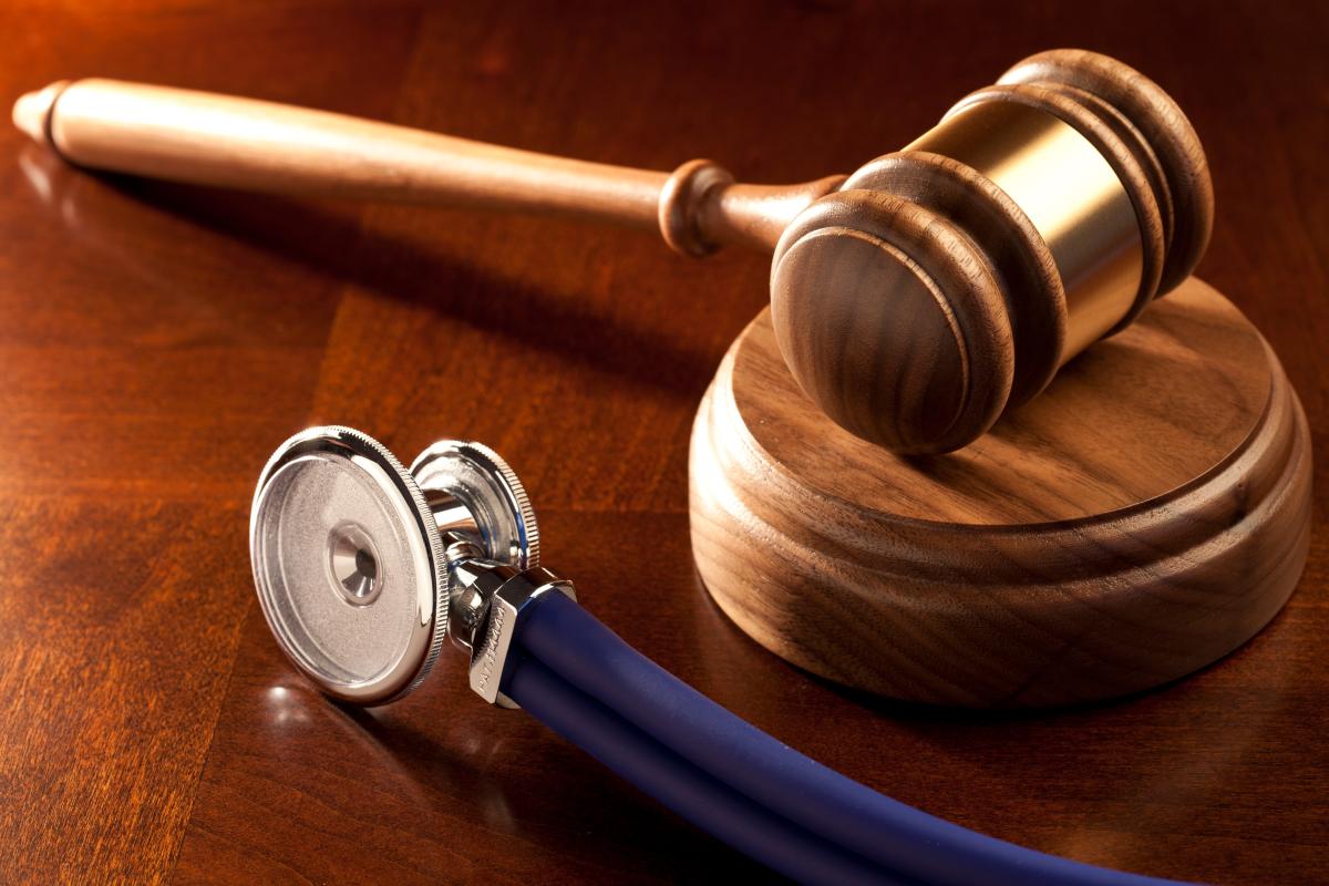 Stethoscope and gavel