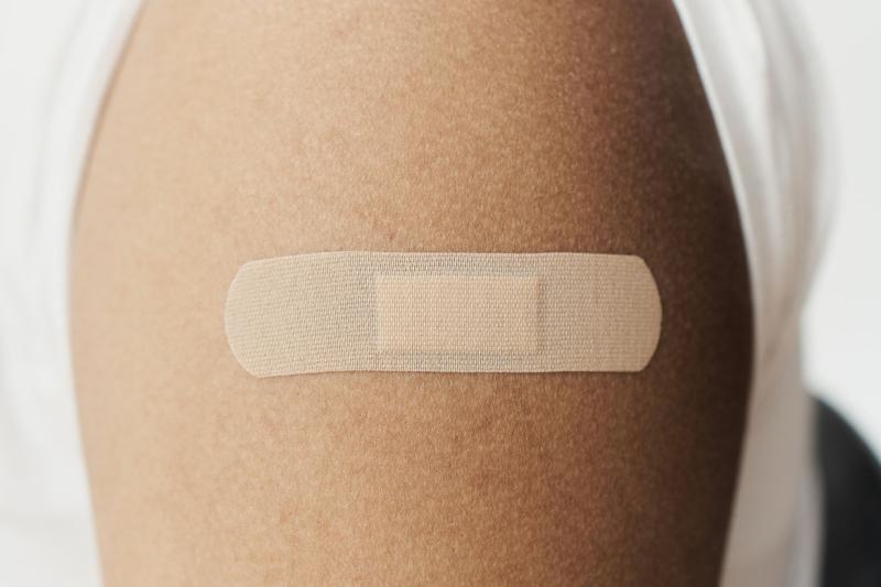 Bandage on an upper arm